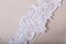 White Alencon Lace Applique Pair With 7.25 X 3 Inch Mirrored Design